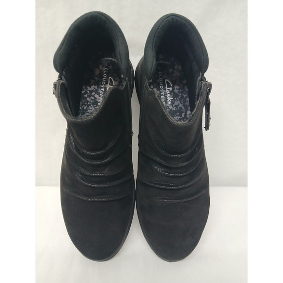 Clarks Cloudsteppers Breeze Range Black Ankle Boot 74673 Women's 9.5 Wide - Picture 5 of 10